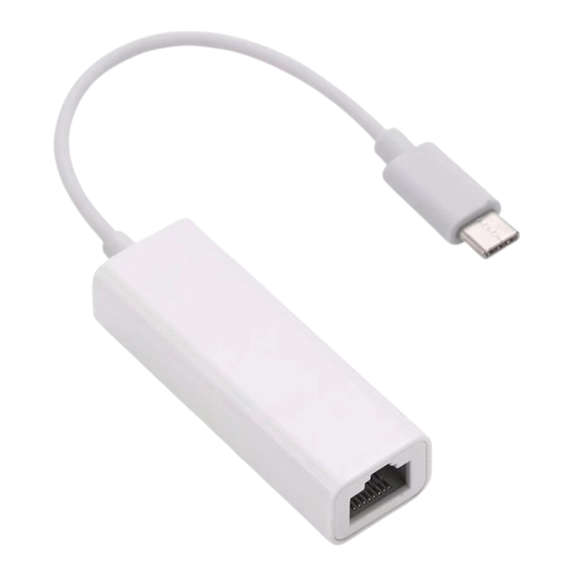 Adaptateur USB-C vers RJ45, Lan Ethernet Gigabit, 10/100/1000Mbps - Blanc — ECO · Smarty Paris 18e